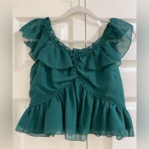 Japna Ruffle Green Top